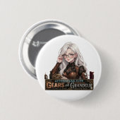 Aether Punk Elite Steampunk Anime Meisje Versnelli Ronde Button 5,7 Cm (Voorkant /achterkant)