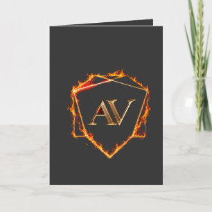 AETHER VANGUARD - AV Logo Stenen Vorm Streetwear Kaart