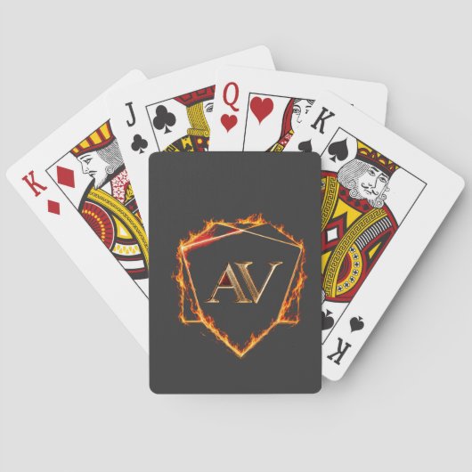 AETHER VANGUARD - AV Logo Stenen Vorm Streetwear Pokerkaarten (Achterkant)