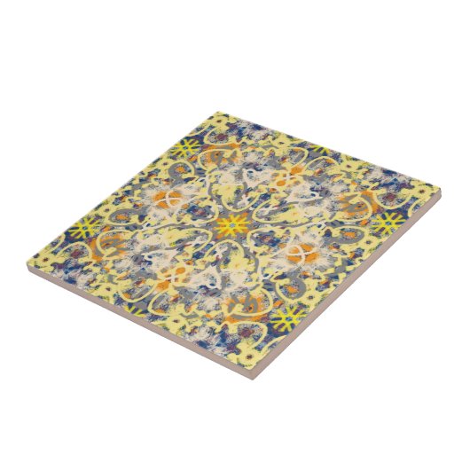 AEtheric Roos Window No. Quive (Decimaal: 55) Tegeltje (Zijkant)