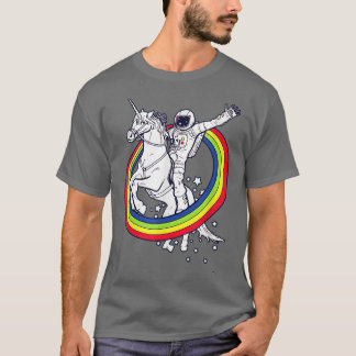 AETICON Astronaut Riding Unicorn Rainbow LGBTQIA+  T-shirt