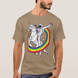 AETICON Astronaut Riding Unicorn Rainbow LGBTQIA+ T-shirt