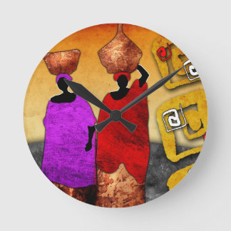 af047 Africa retro stijlgeschenken Ronde Klok