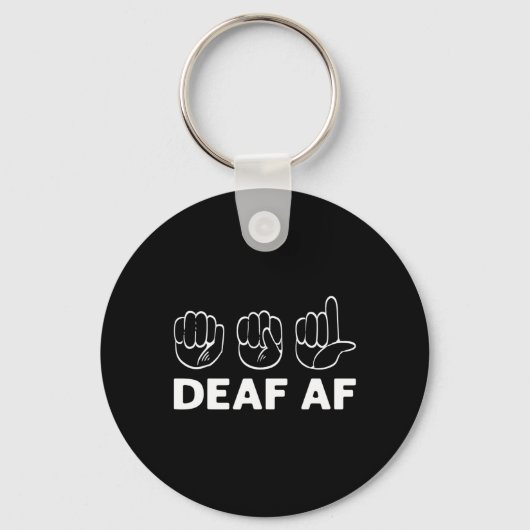 AF ASL Bewustzijn Hand Gebarentaal Dove Trots Sleutelhanger (Voorkant)