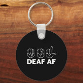 AF ASL Bewustzijn Hand Gebarentaal Dove Trots Sleutelhanger (Voorkant)