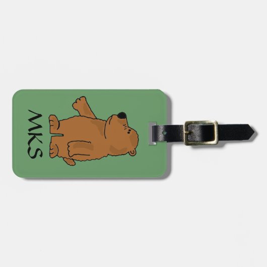 AF-bruin Beer Bagagelabel (Voorkant horizontaal)