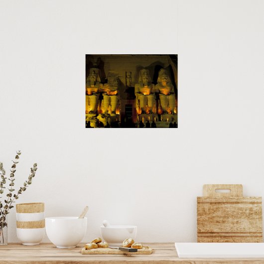 AF, Egypte, Abu Simbel. Colossale cijfers van Poster (Keuken)