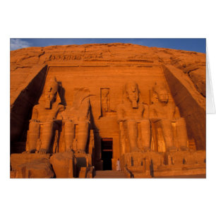 AF, Egypte, Abu Simbel. Gevel bij zonsondergang, G