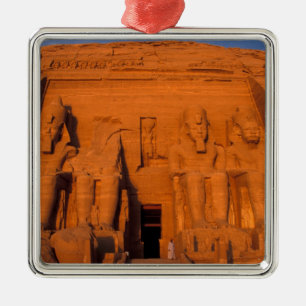 AF, Egypte, Abu Simbel. Gevel bij zonsondergang, G Metalen Ornament