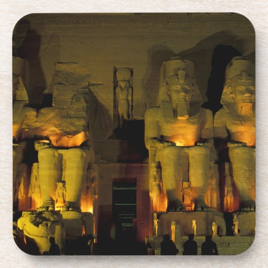 AF, Egypte, Abu Simbel. Kolossale Beelden van Drankjes Onderzetter (Voorkant)