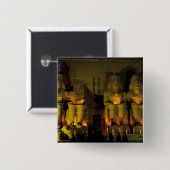 AF, Egypte, Abu Simbel. Kolossale figuren van Vierkante Button 5,1 Cm (Voorkant /achterkant)