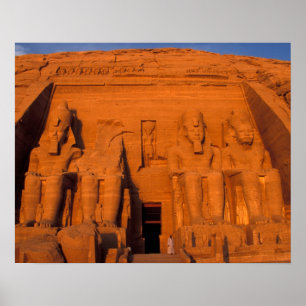 AF, Egypte, Abu Simbel. Voorziening bij zonsonderg Poster