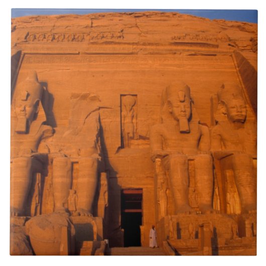 AF, Egypte, Abu Simbel. Voorziening bij zonsonderg Tegeltje (Voorkant)