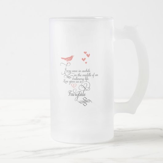 Af en toe in een gewoon leven. matglas bierpul (Rechts)