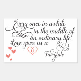 Af en toe in een gewoon leven. rechthoekige sticker