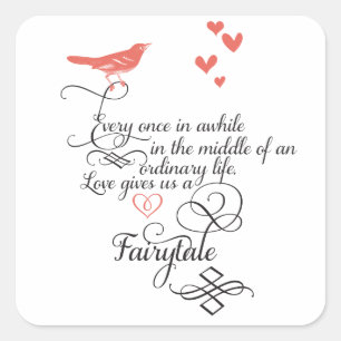 Af en toe in een gewoon leven. vierkante sticker