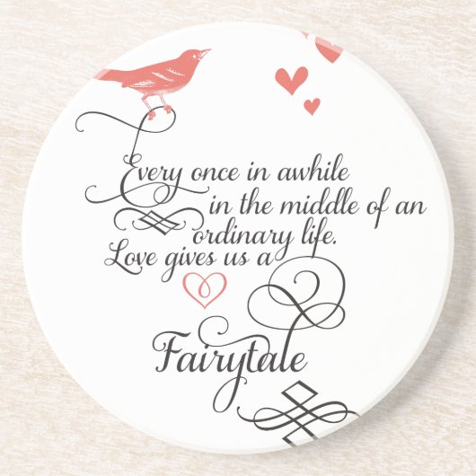 Af en toe in een gewoon leven. zandsteen onderzetter (Voorkant)