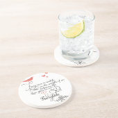 Af en toe in een gewoon leven. zandsteen onderzetter (Zijkant)