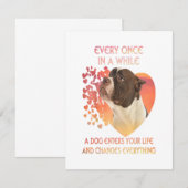 Af en toe komt er een hond in je leven kaart (Voorkant / Achterkant)