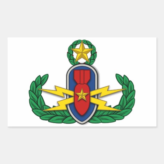 AF EOD Master 3D Rechthoekige Sticker (Voorkant)