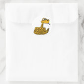 AF- Funky Rattlesnake Cartoon Ronde Sticker (Tas)