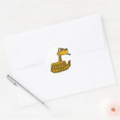 AF- Funky Rattlesnake Cartoon Ronde Sticker (Envelop)