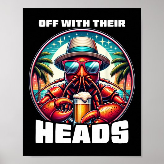 Af Met Hun Hoofden Grappige Rivierkreeft Kook Mard Poster (Voorkant)