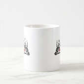 AF Skeleton Hands Heart Classic Koffiemok (Center)