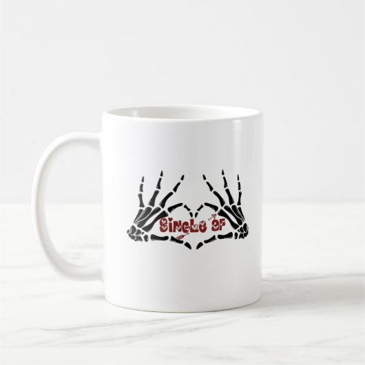 AF Skeleton Hands Heart Classic Koffiemok (Links)