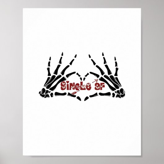 AF Skeleton Hands Heart Classic Poster (Voorkant)