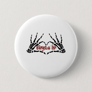 AF Skeleton Hands Heart Classic Ronde Button 5,7 Cm