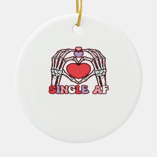 AF Skeleton Hands Valentijnsdag Classic Keramisch Ornament (Voorkant)