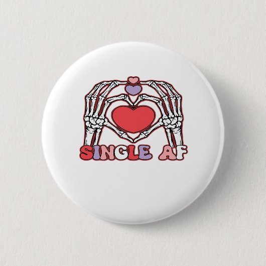 AF Skeleton Hands Valentijnsdag Classic Ronde Button 5,7 Cm (Voorkant)