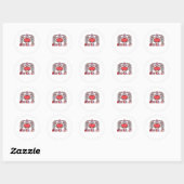 AF Skeleton Hands Valentijnsdag Classic Ronde Sticker (Vel)