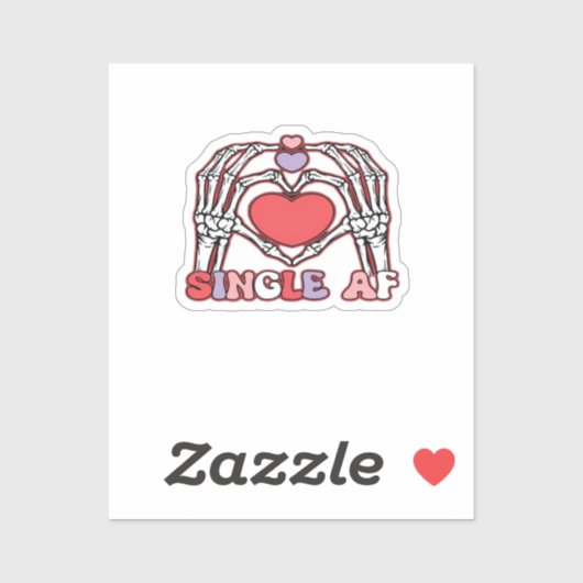AF Skeleton Hands Valentijnsdag Classic Sticker (Vel)