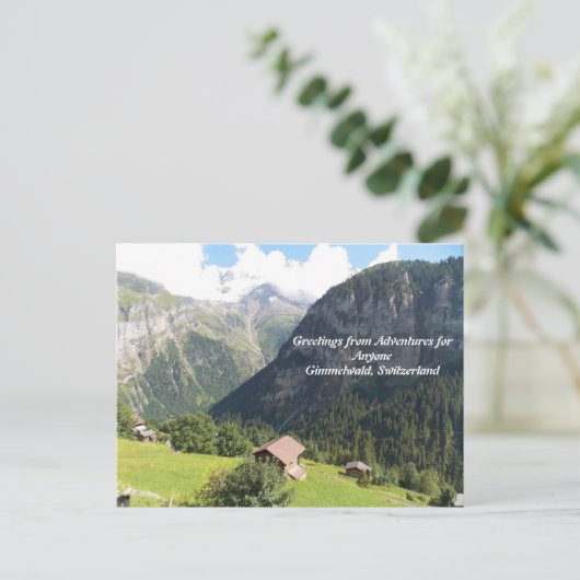 AFA Briefkaart Gimmelwald, Zwitserland (Staand voorkant)