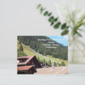 AFA Briefkaart, Murren Zwitserland Funicular Briefkaart (Staand voorkant)