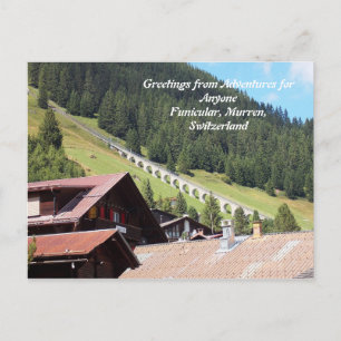 AFA Briefkaart, Murren Zwitserland Funicular Briefkaart