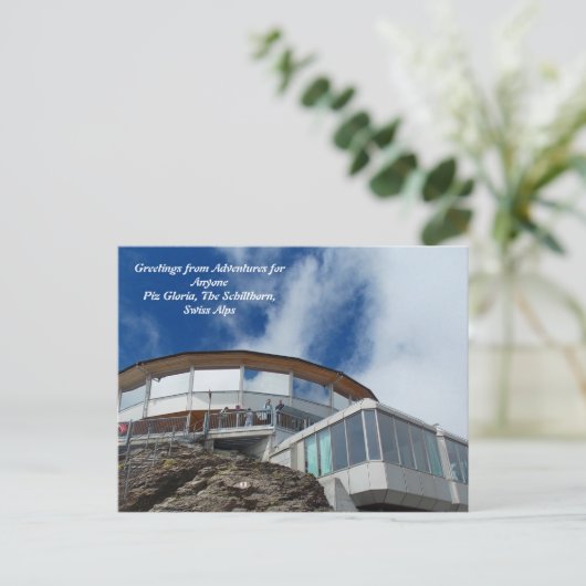 AFA Briefkaart Piz Gloria, Schilthorn, Zwitserse A (Staand voorkant)