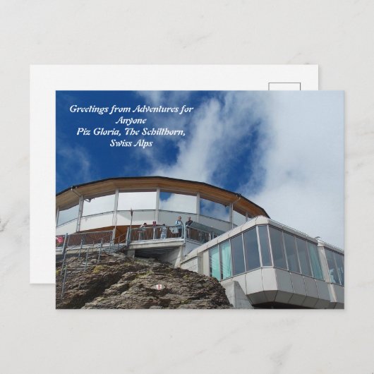 AFA Briefkaart Piz Gloria, Schilthorn, Zwitserse A (Voorkant / Achterkant)