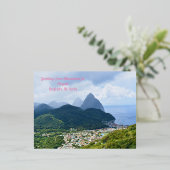 AFA briefkaart Soufriere, Saint Lucia (Staand Voorkant)