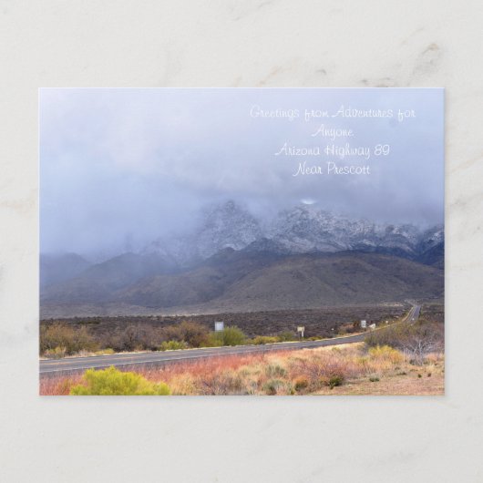 AFA Danger Ahead, Arizona Route 89 Briefkaart (Voorkant)