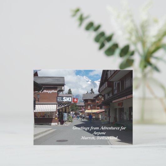 AFA Greetings uit Murren, Briefkaart Zwitserland (Staand voorkant)