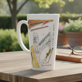 Afb. afstudeerklas architectuur ingenieur latte mok