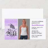 Afb. kaart met uitnodiging voor afstuderen Chic pa (Voorkant / Achterkant)