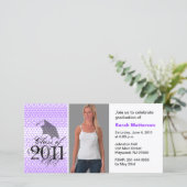 Afb. kaart met uitnodiging voor afstuderen Chic pa (Staand voorkant)