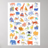 Afbeeldende dieren van het Collectie EyeAmArt Poster (Voorkant)
