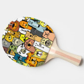 Afbeeldende katten en honden tafeltennisbatje (Zijkant)