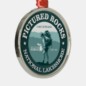 Afbeeldende Rocks NP Metalen Ornament (Rechts)