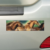 afbeelding6, ik wil met wilde paarden lopen. bumpersticker (Op auto)